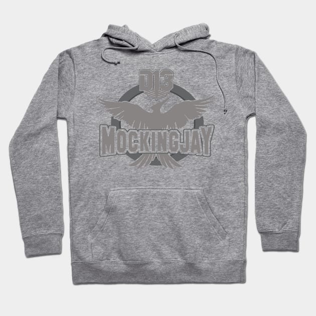 D13 Mockingjay Gray Hoodie by Ratherkool